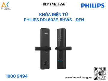 Khóa điện tử Philips DDL603E-5HWS - Đen